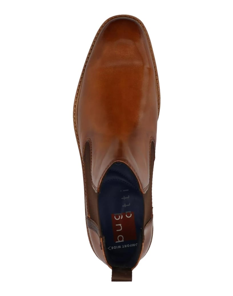 BUGATTI-Glattleder-Chelsea-Boot-cognac