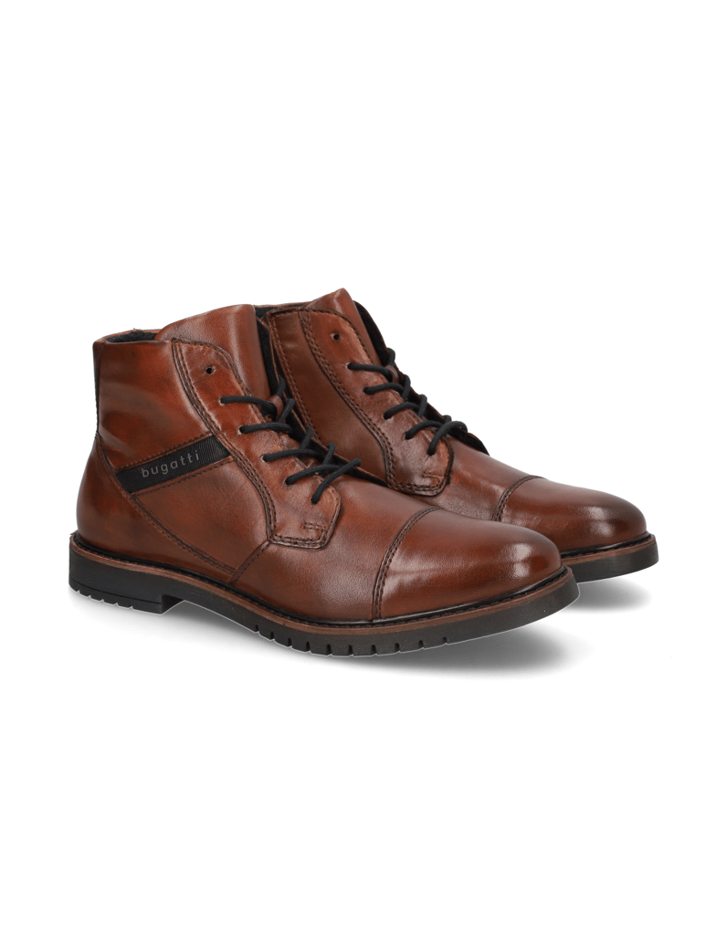 BUGATTI-Glattleder-Boot-braun