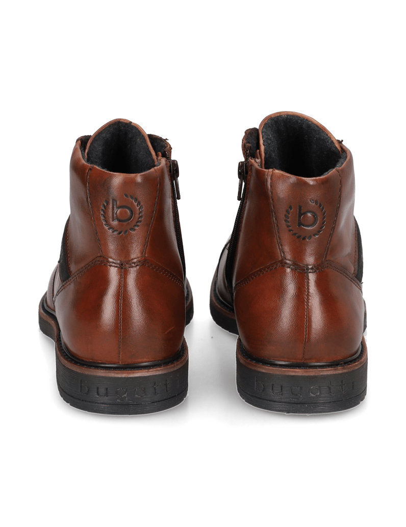 BUGATTI-Glattleder-Boot-braun