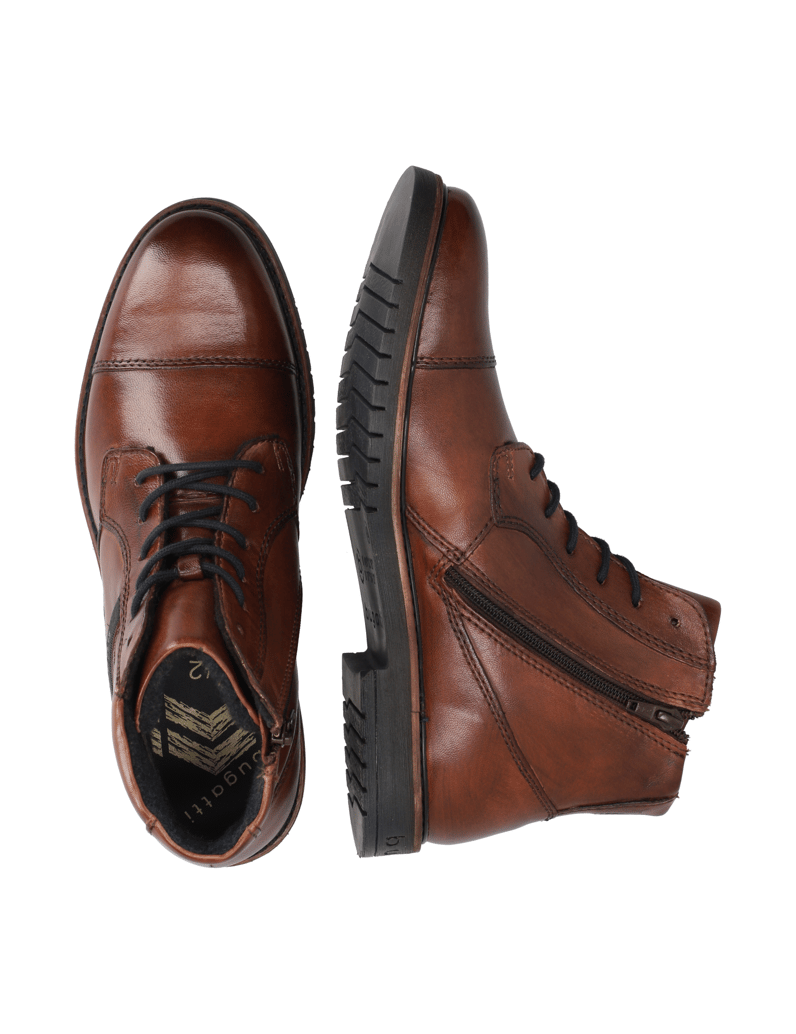 BUGATTI-Glattleder-Boot-braun