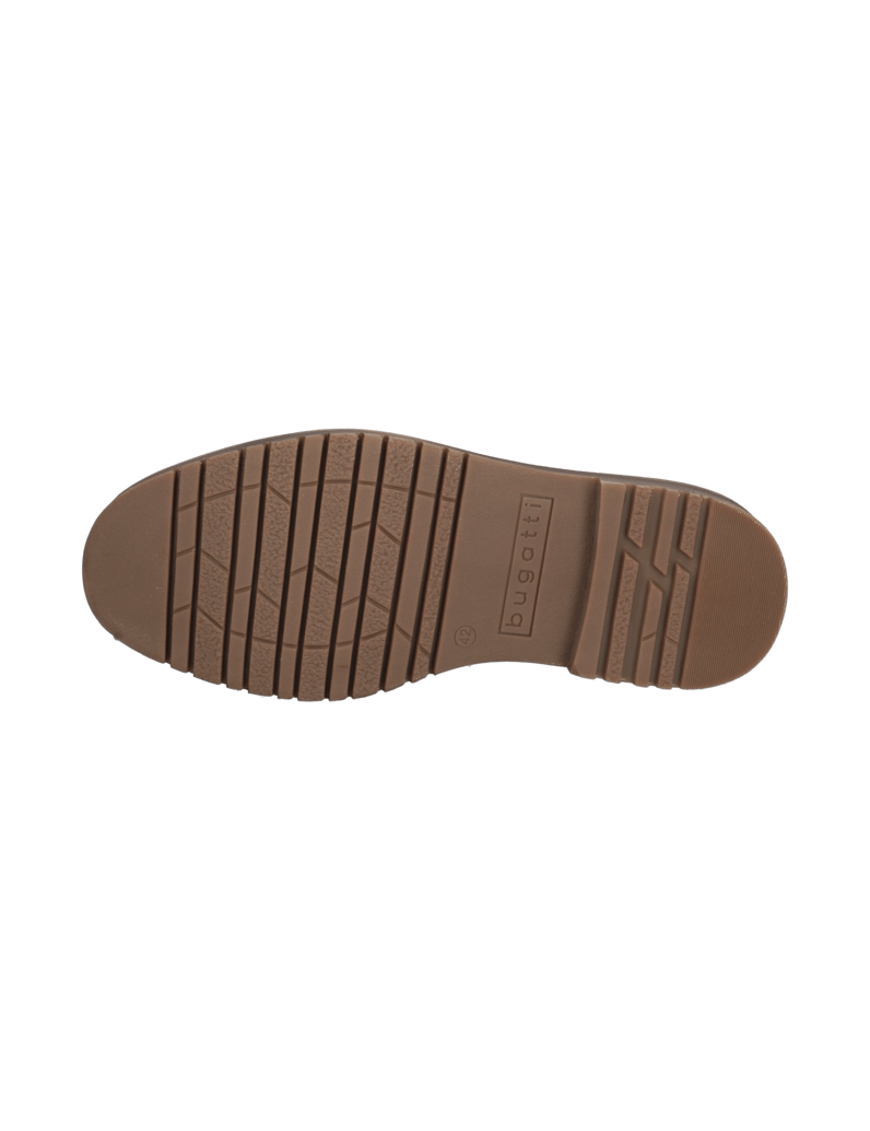 BUGATTI-Glattleder-Schnürstiefelette-cognac
