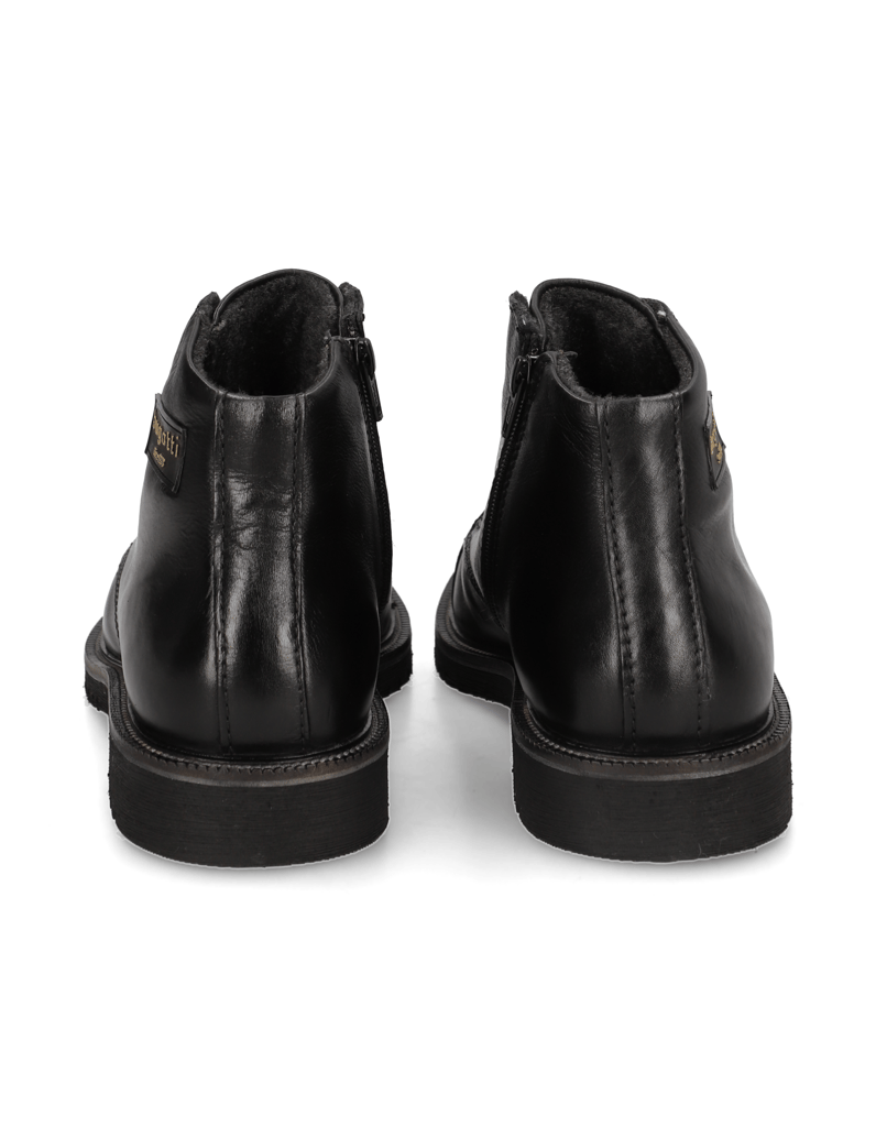 BUGATTI-Glattleder-Schnürstiefelette-schwarz