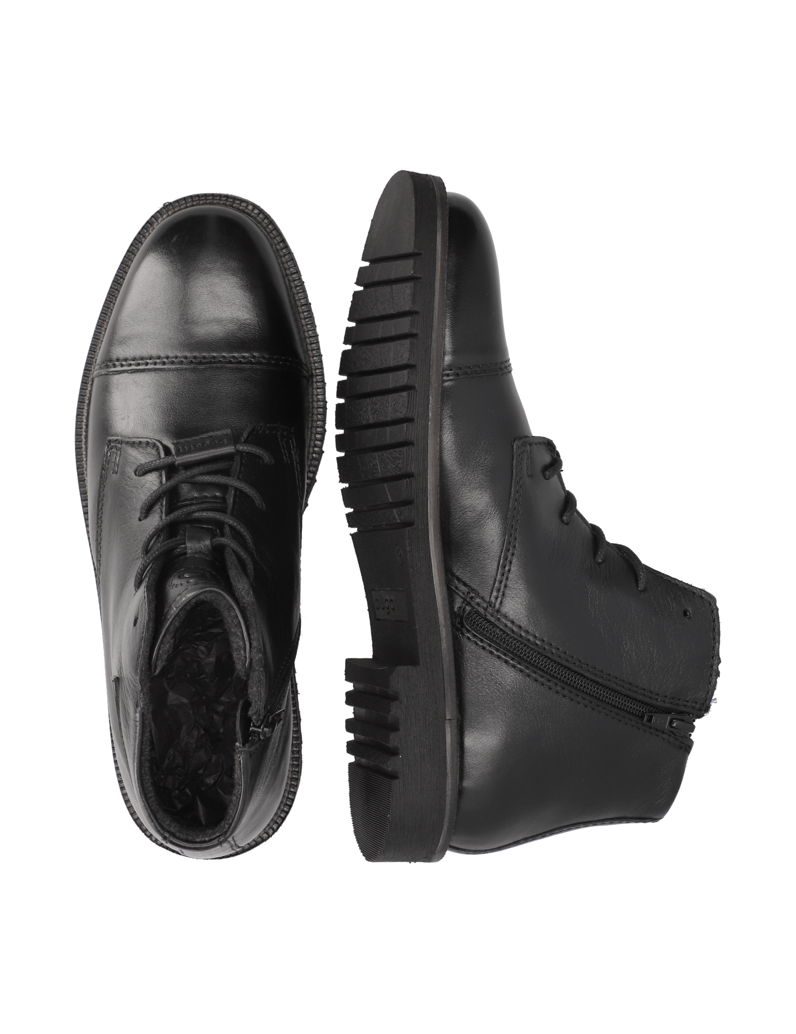 BUGATTI-Glattleder-Schnürstiefelette-schwarz