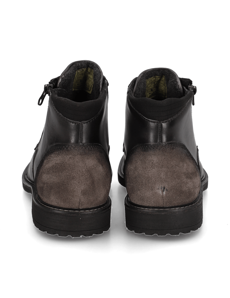 BUGATTI-Glattleder-Schnürstiefelette-schwarz
