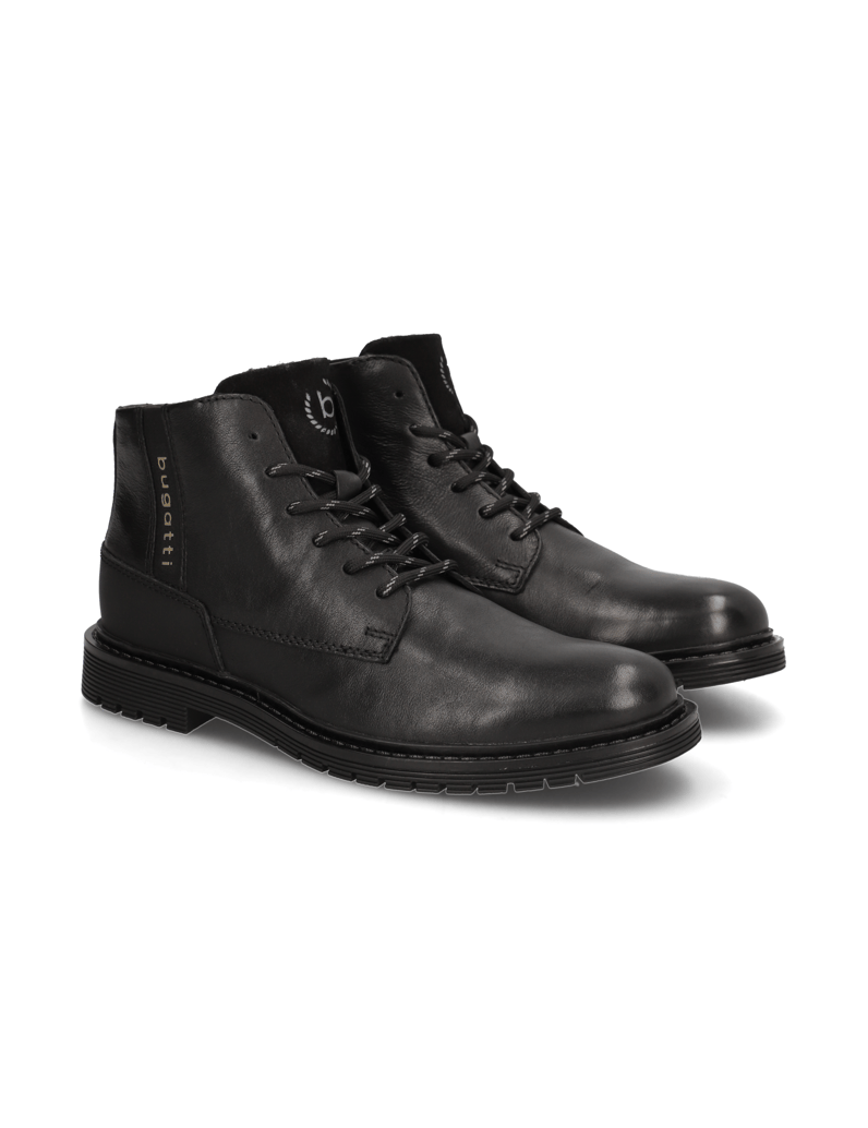 BUGATTI-Schnürstiefelette-schwarz