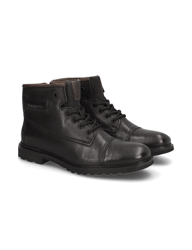 BUGATTI-Schnürstiefelette-schwarz