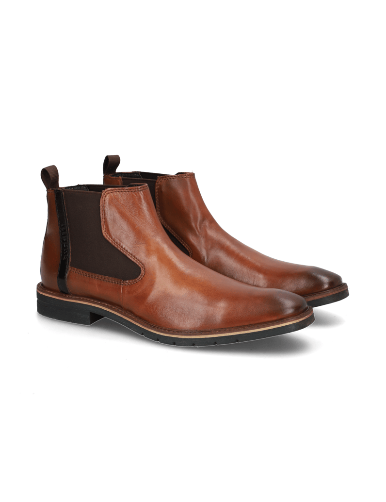 BUGATTI-Glattleder-Chelsea-Boot-cognac