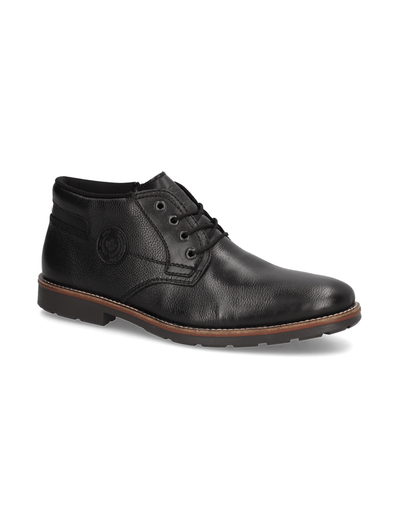 Rieker-Glattleder-Boot-schwarz