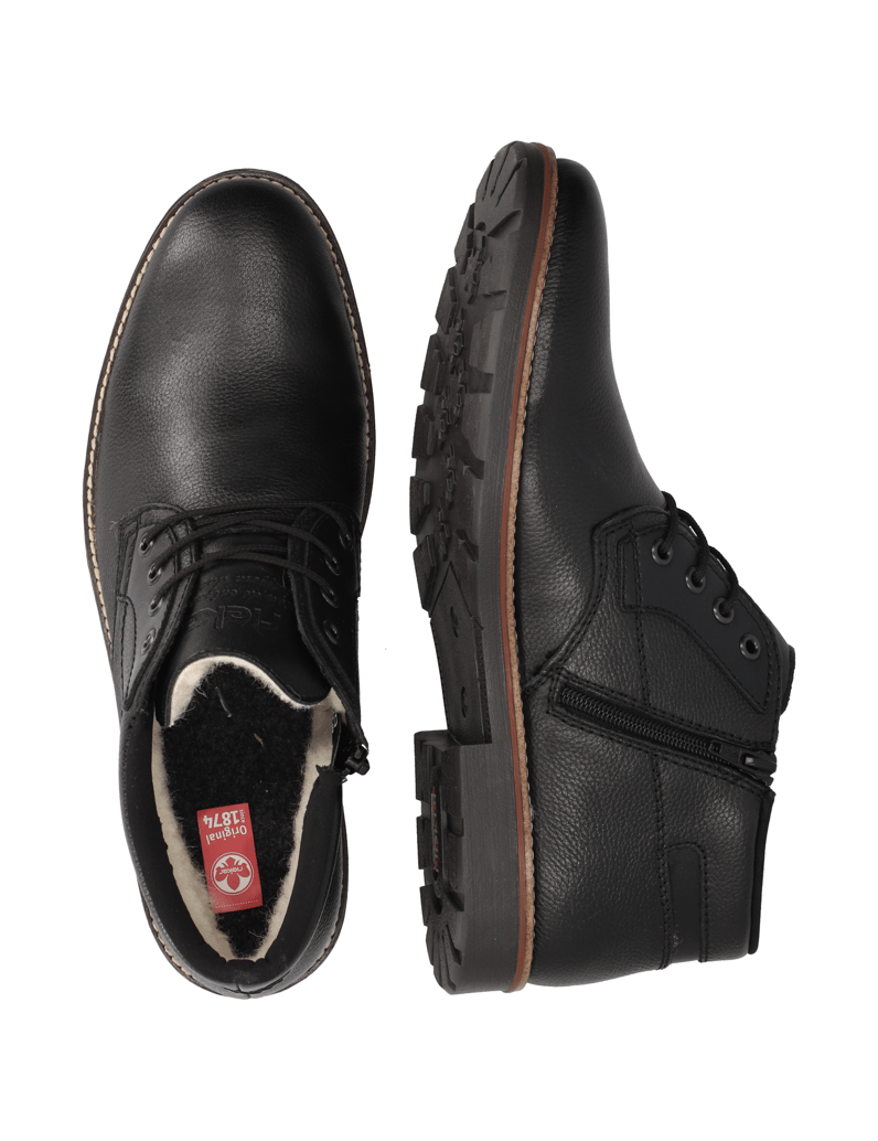 Rieker-Glattleder-Boot-schwarz