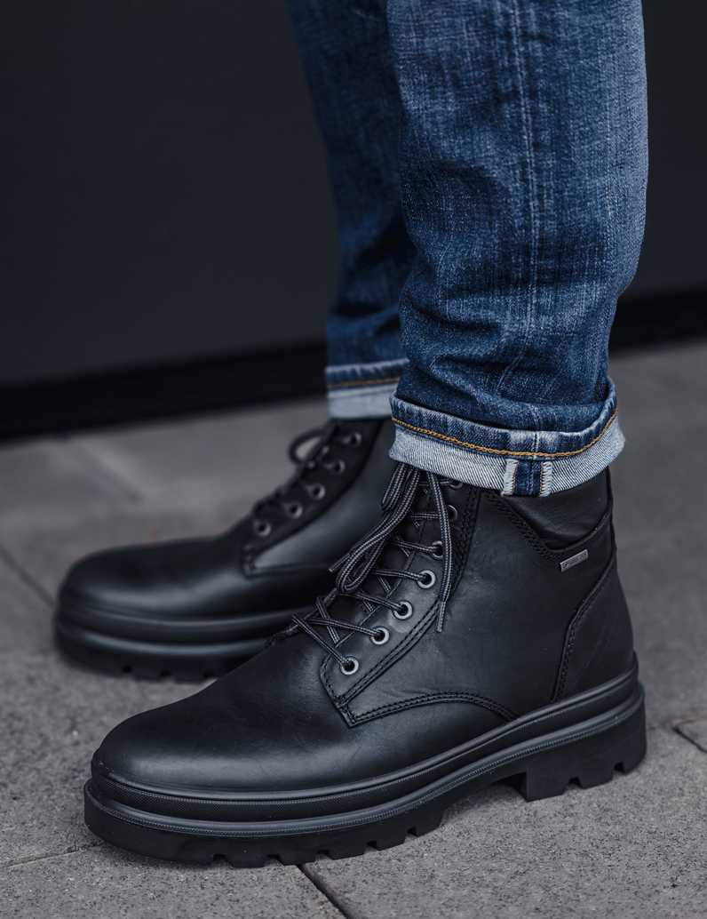 IGI&CO-Glattleder-Boot-schwarz