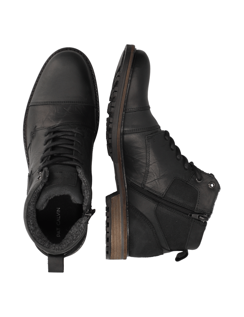 Pat-Calvin-Lederkombination-Boot-schwarz