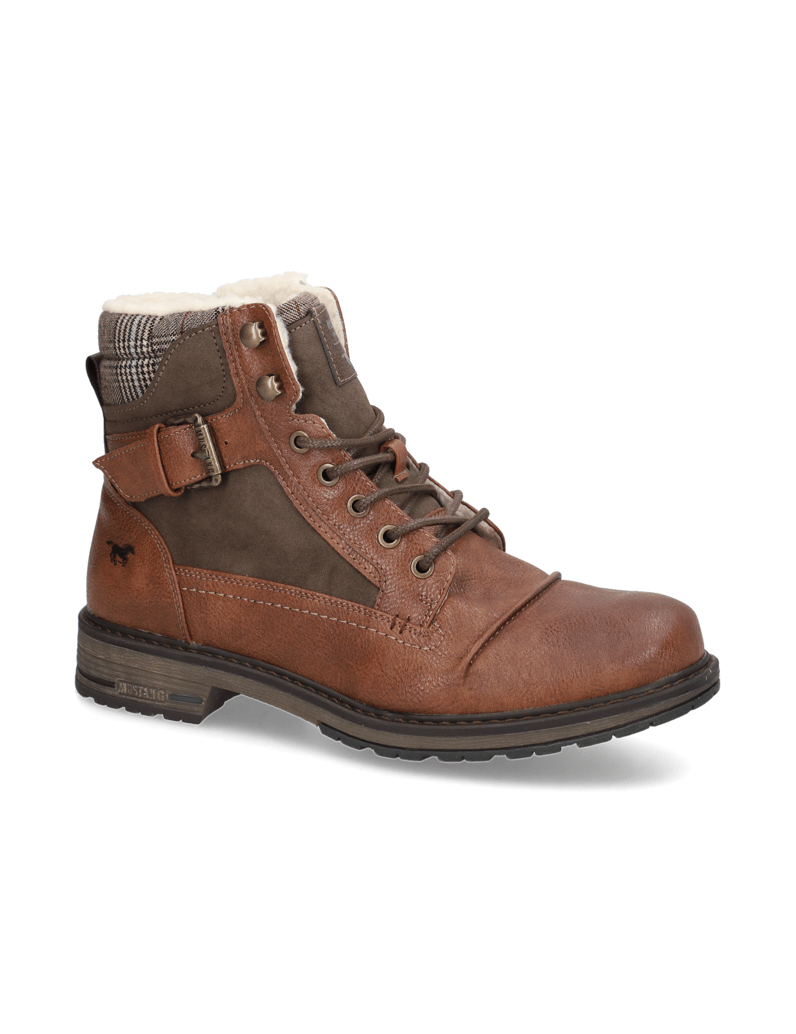 Mustang-Lederimitat-Boot-cognac