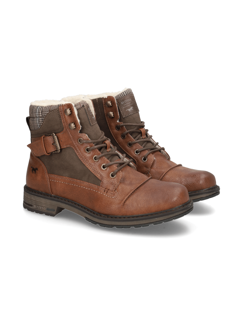Mustang-Lederimitat-Boot-cognac