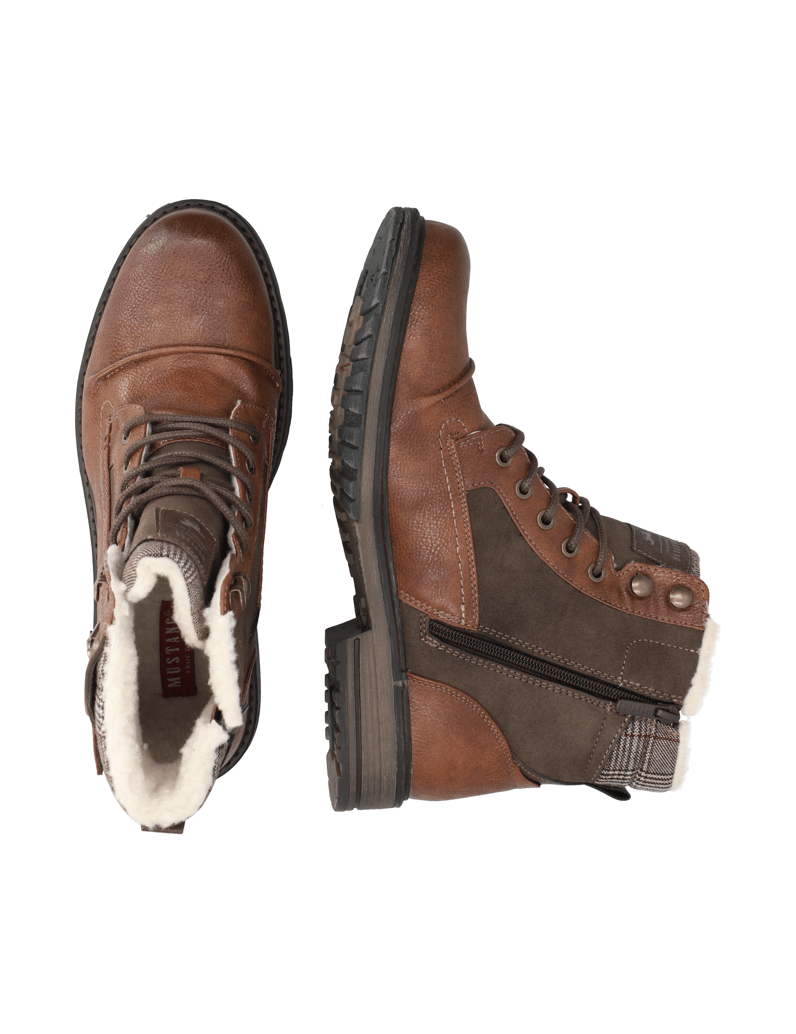 Mustang-Lederimitat-Boot-cognac