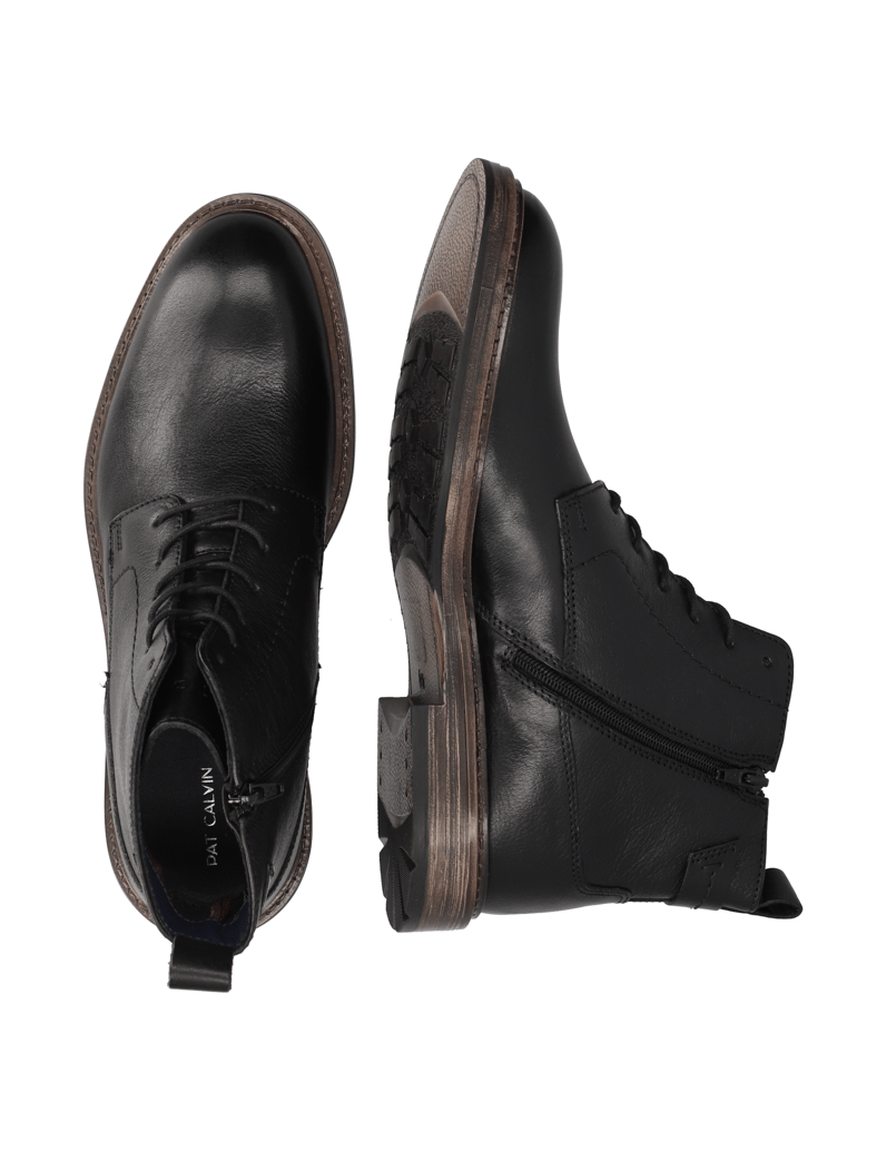 Pat-Calvin-Glattleder-Schnürstiefelette-schwarz