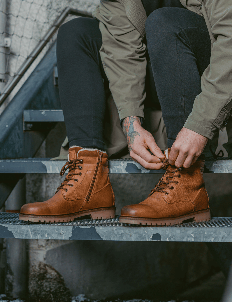 Pat-Calvin-Glattleder-Boot-schwarz