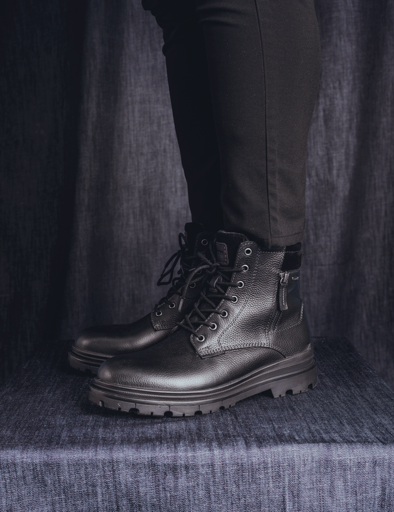 Pat-Calvin-Glattleder-Boot-schwarz