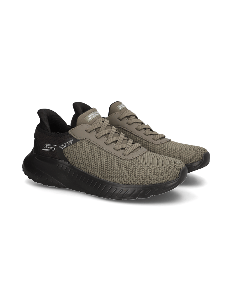 Skechers-Slip-Ins-Bobs-Sport-Squad-oliv