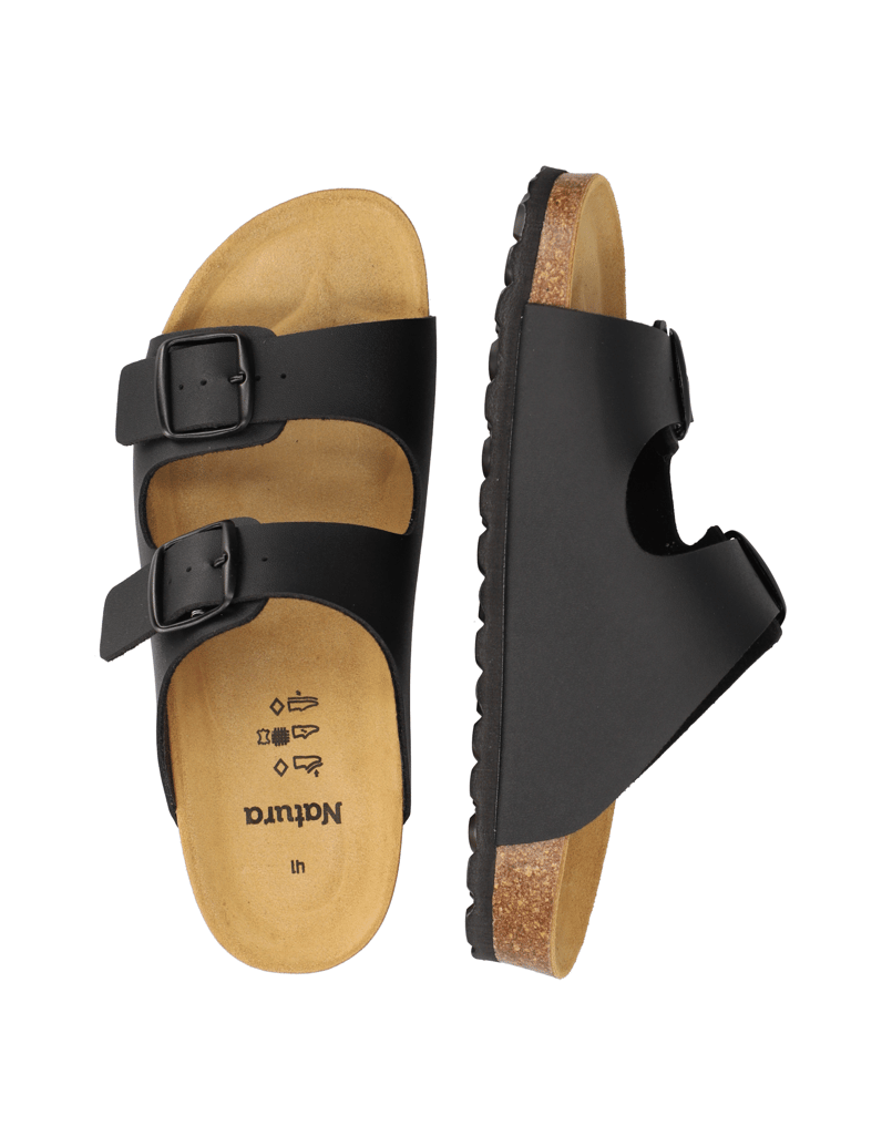 Natura-Hausschuh-schwarz