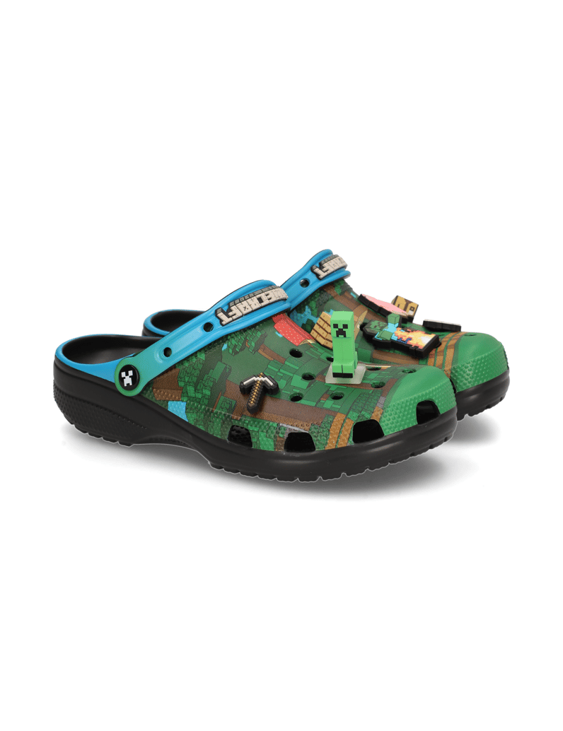 Crocs-MINECRAFT-CLOG-MULTI-grün