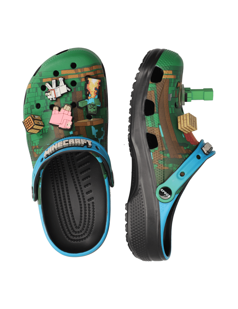 Crocs-MINECRAFT-CLOG-MULTI-grün
