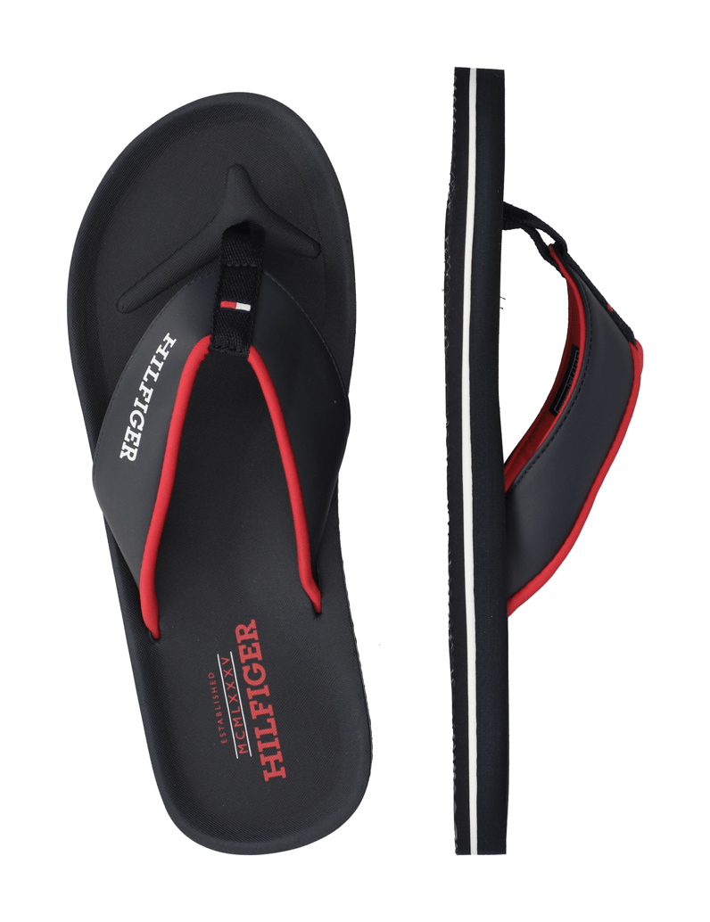 Tommy-Hilfiger-PADDED-COMFORT-HILFIGER-B-SANDAL-schwarz