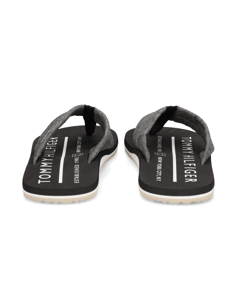 Tommy-Hilfiger-HILFIGER-CHAMBRAY-BEACH-SANDAL-schwarz