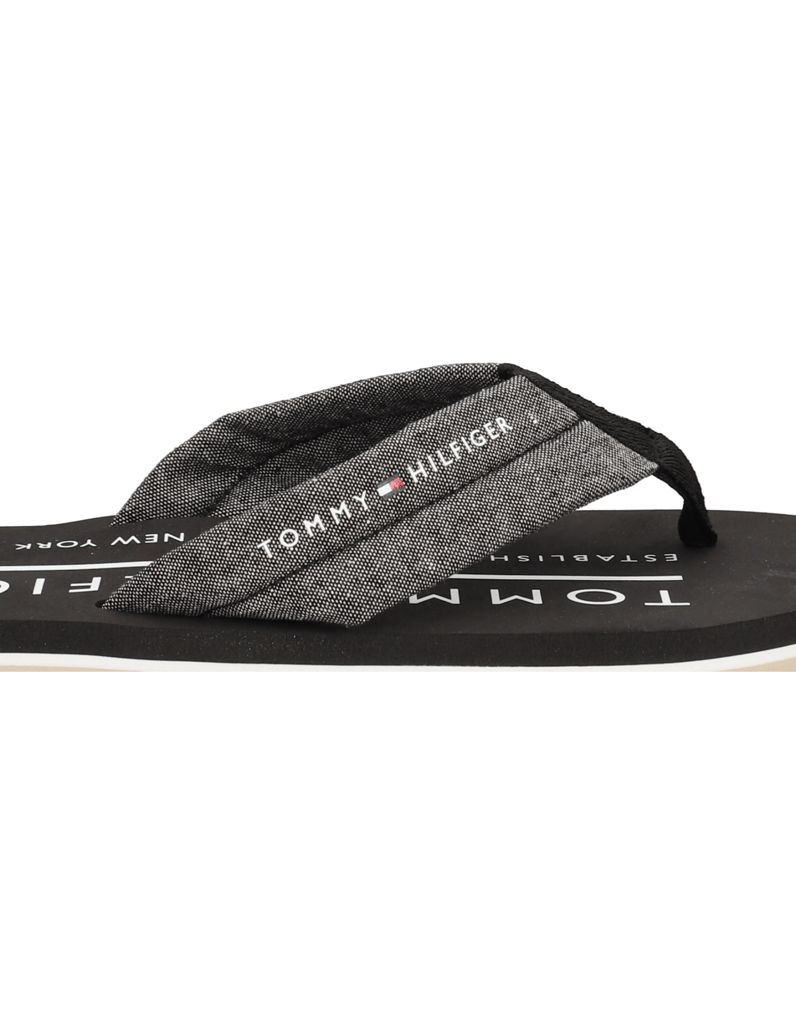 Tommy-Hilfiger-HILFIGER-CHAMBRAY-BEACH-SANDAL-schwarz