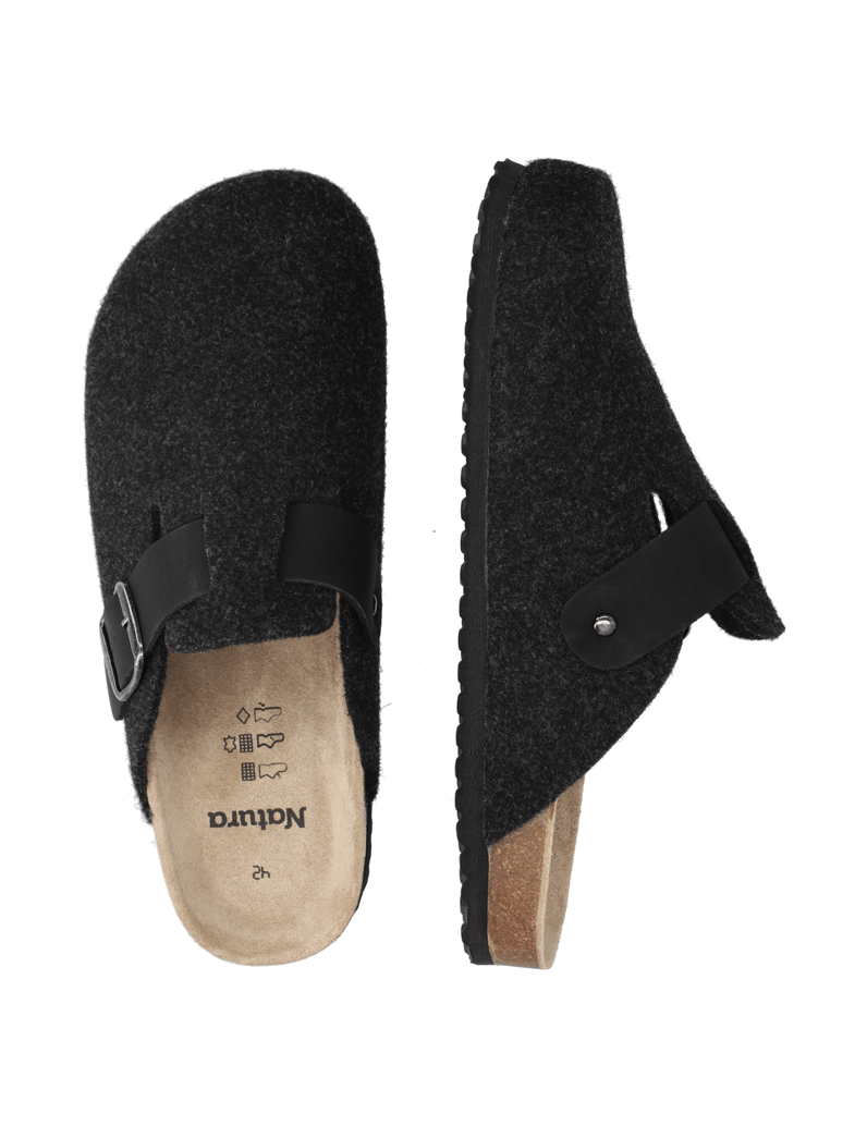 Natura-Hausschuh-grau