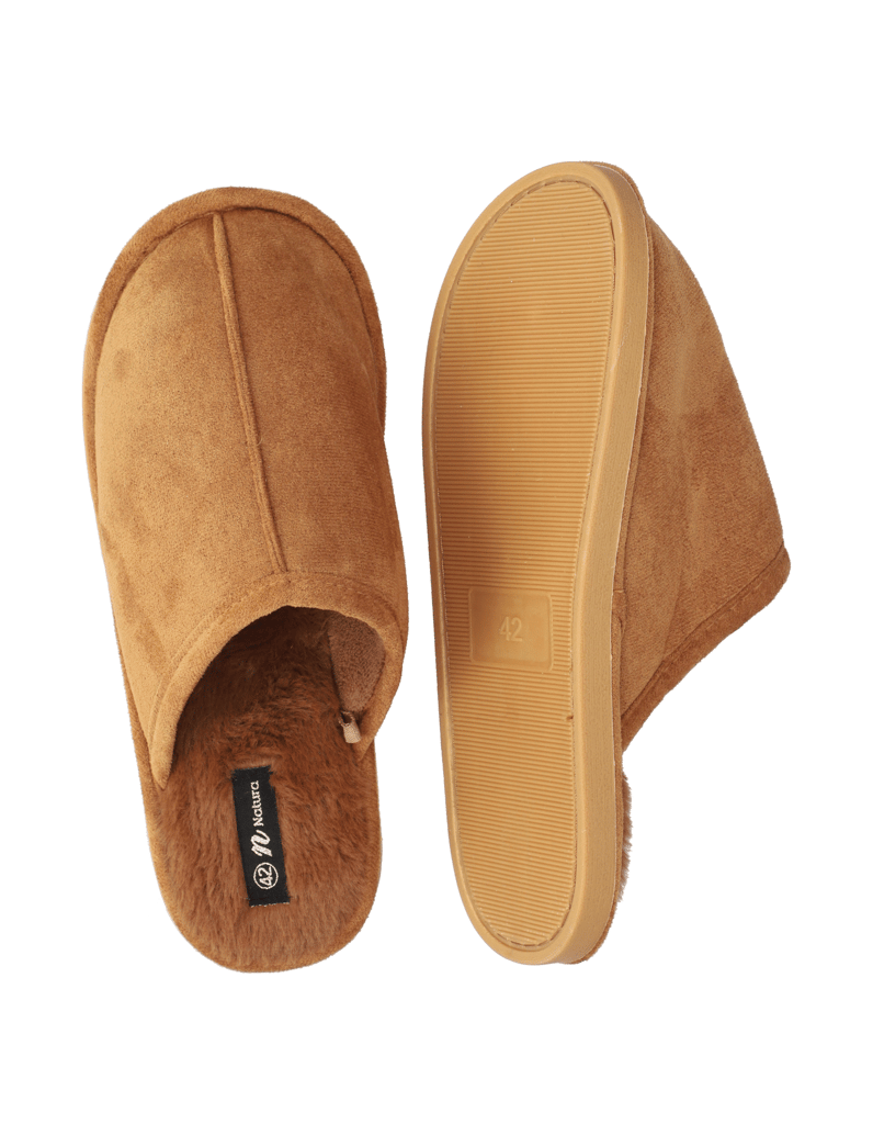 Natura-Hausschuh-cognac
