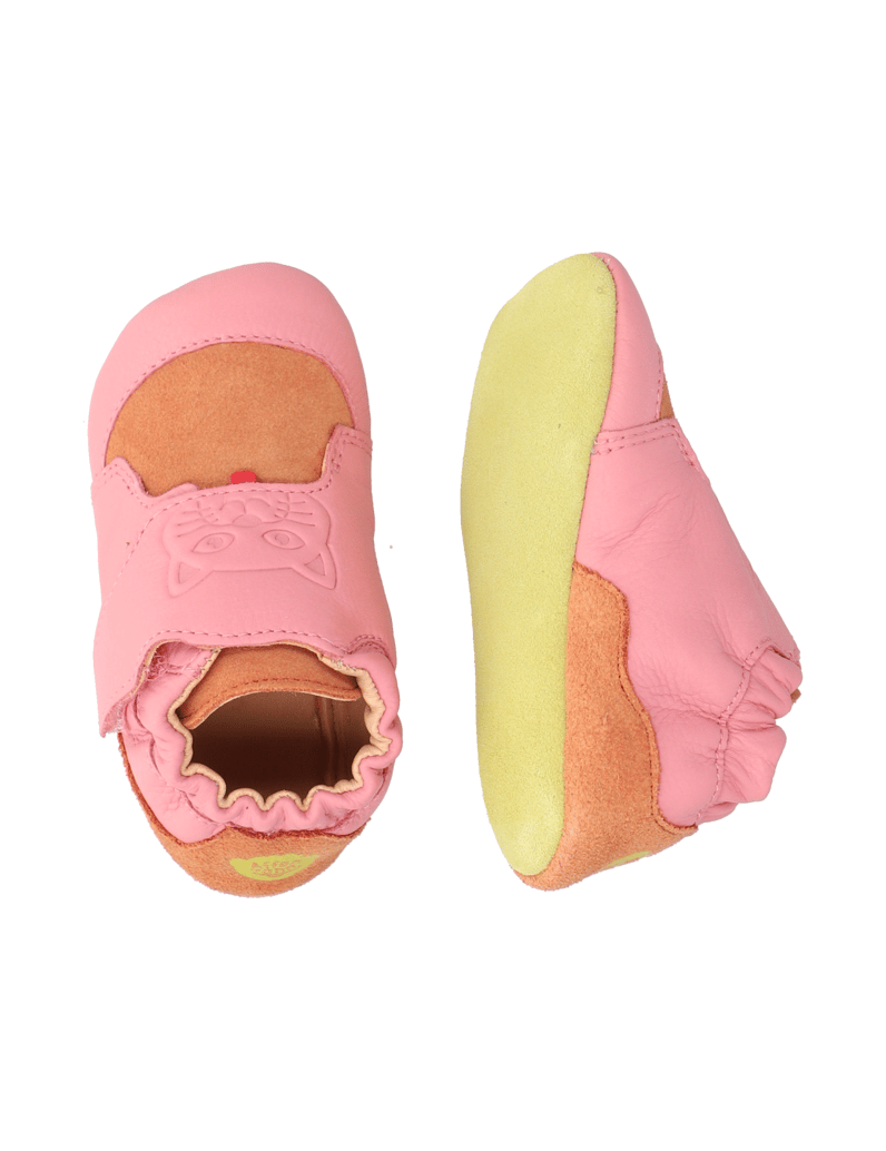 Affenzahn-Krabbelschuh-Leder-Crawly-Katze-rosa