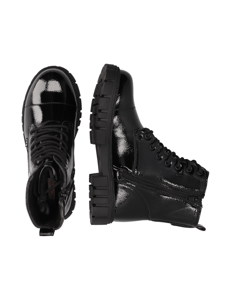 S.Oliver-Lederimitat-Boot-schwarz