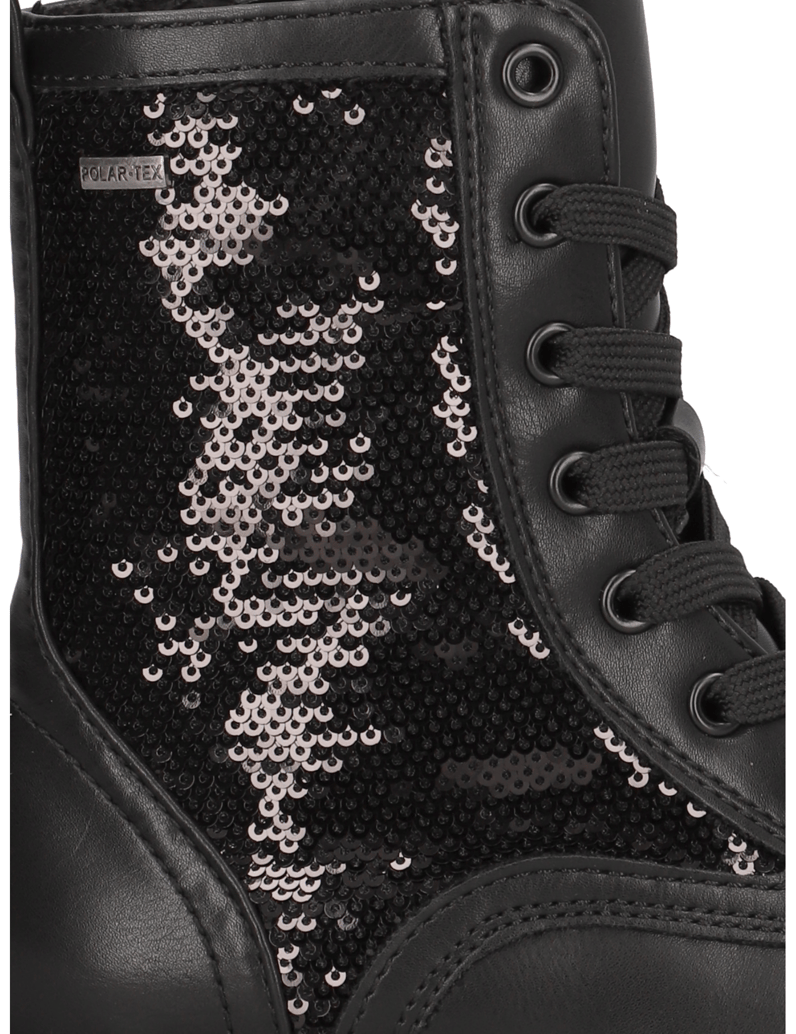 U&ME-Lederimitat-Boot-schwarz