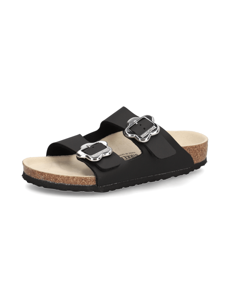 Birkenstock-ARIZONA-FLOWER-BUCKLE-KIDS-schwarz