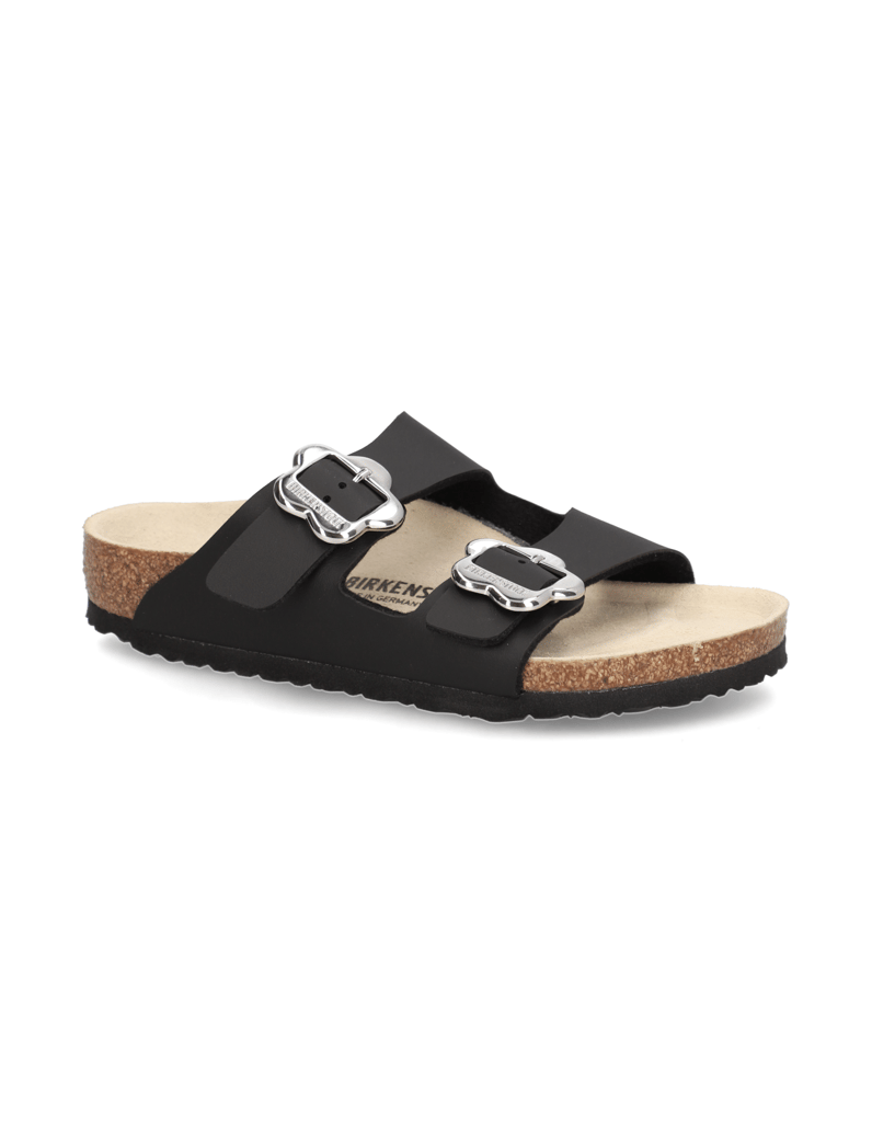 Birkenstock-ARIZONA-FLOWER-BUCKLE-KIDS-schwarz