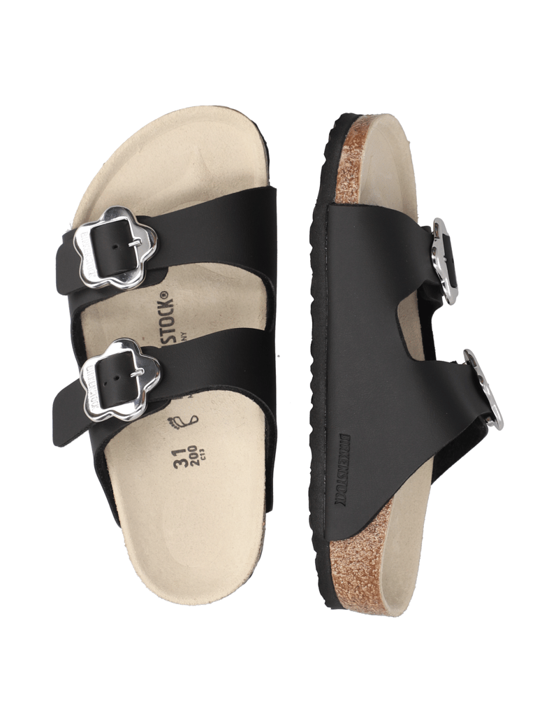 Birkenstock-ARIZONA-FLOWER-BUCKLE-KIDS-schwarz