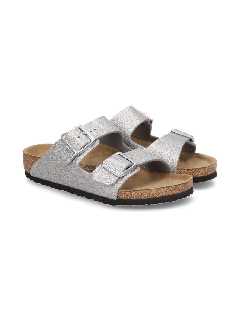 Birkenstock-ARIZONA-KIDS-BS-BIRKO-FLOR-silber