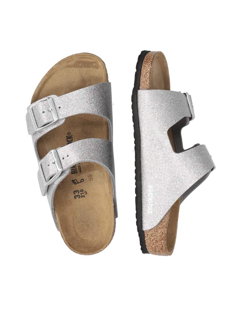 Birkenstock-ARIZONA-KIDS-BS-BIRKO-FLOR-silber