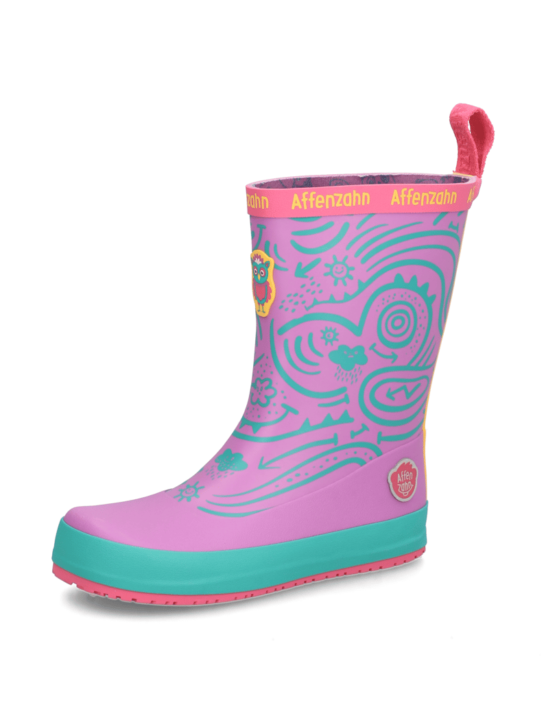 Affenzahn-GUMMISTIEFEL-VEGAN-PLASHY-EULE-lila