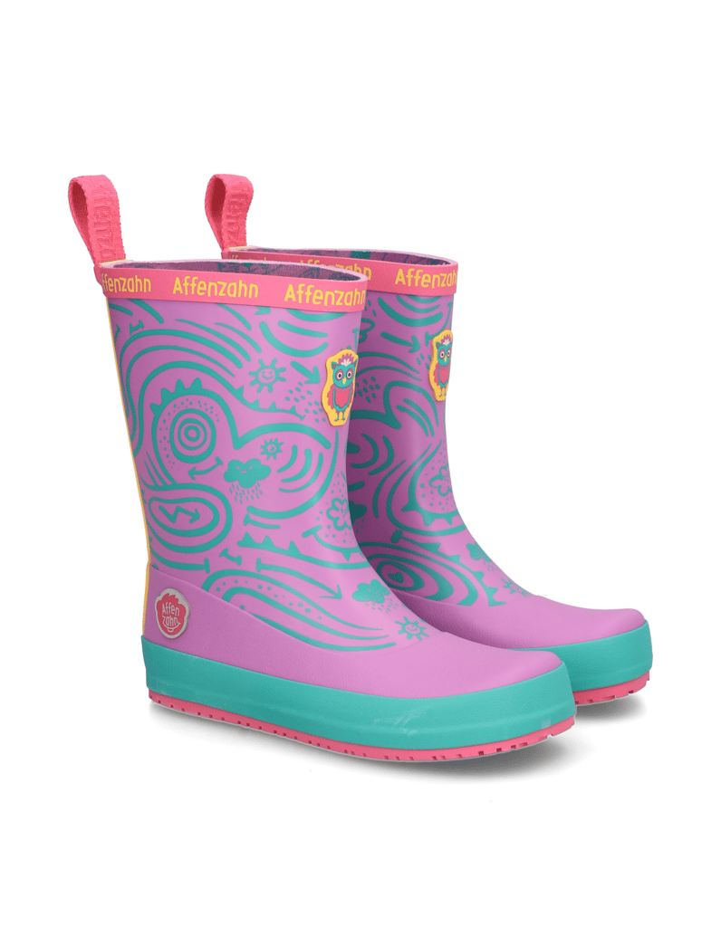 Affenzahn-GUMMISTIEFEL-VEGAN-PLASHY-EULE-lila