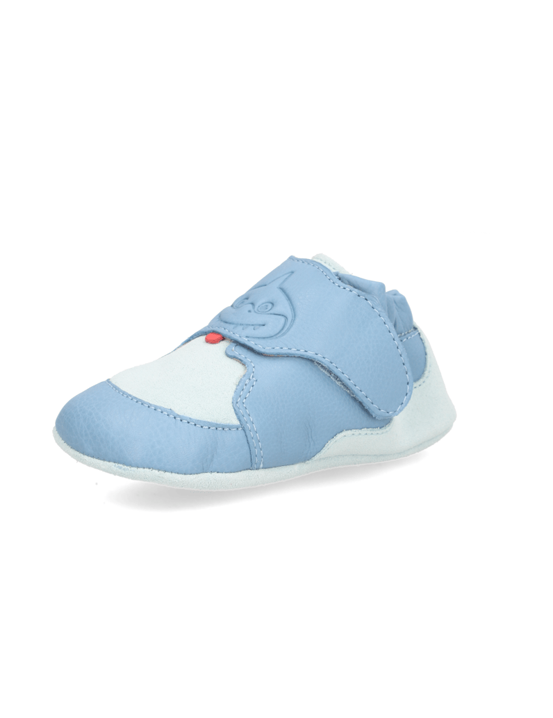 Affenzahn-Krabbelschuh-Leder-Crawly-Hai-blau