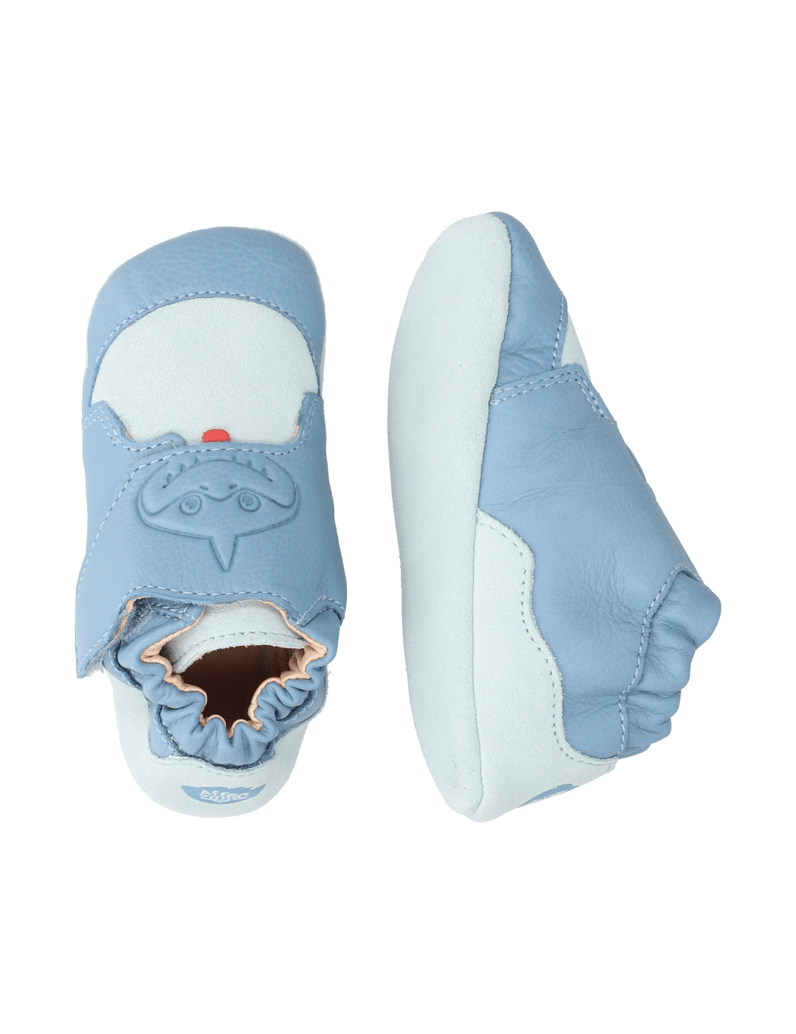 Affenzahn-Krabbelschuh-Leder-Crawly-Hai-blau