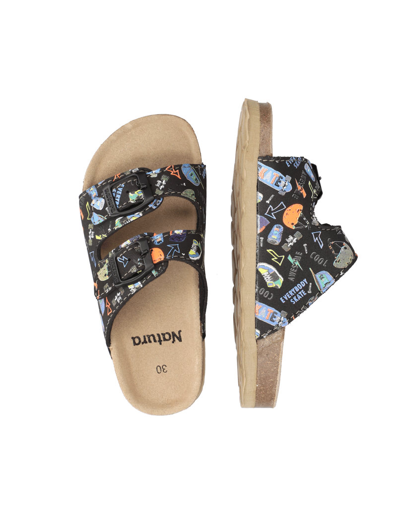 Natura-Hausschuh-schwarz