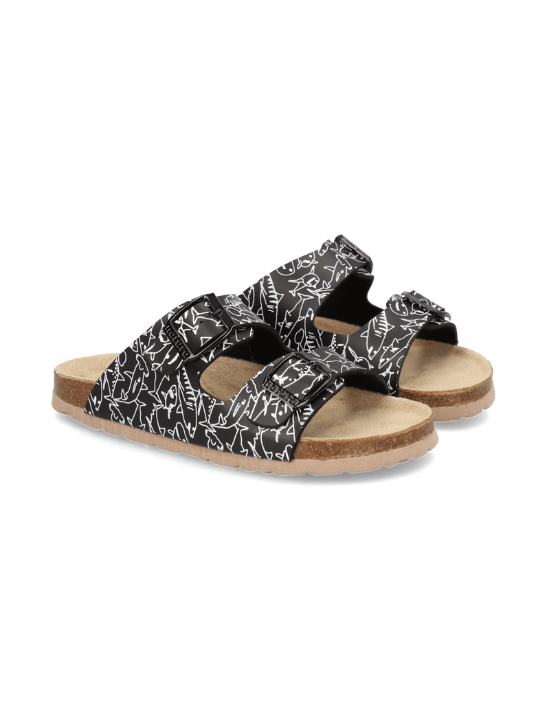 Natura-Pantoffel-schwarz