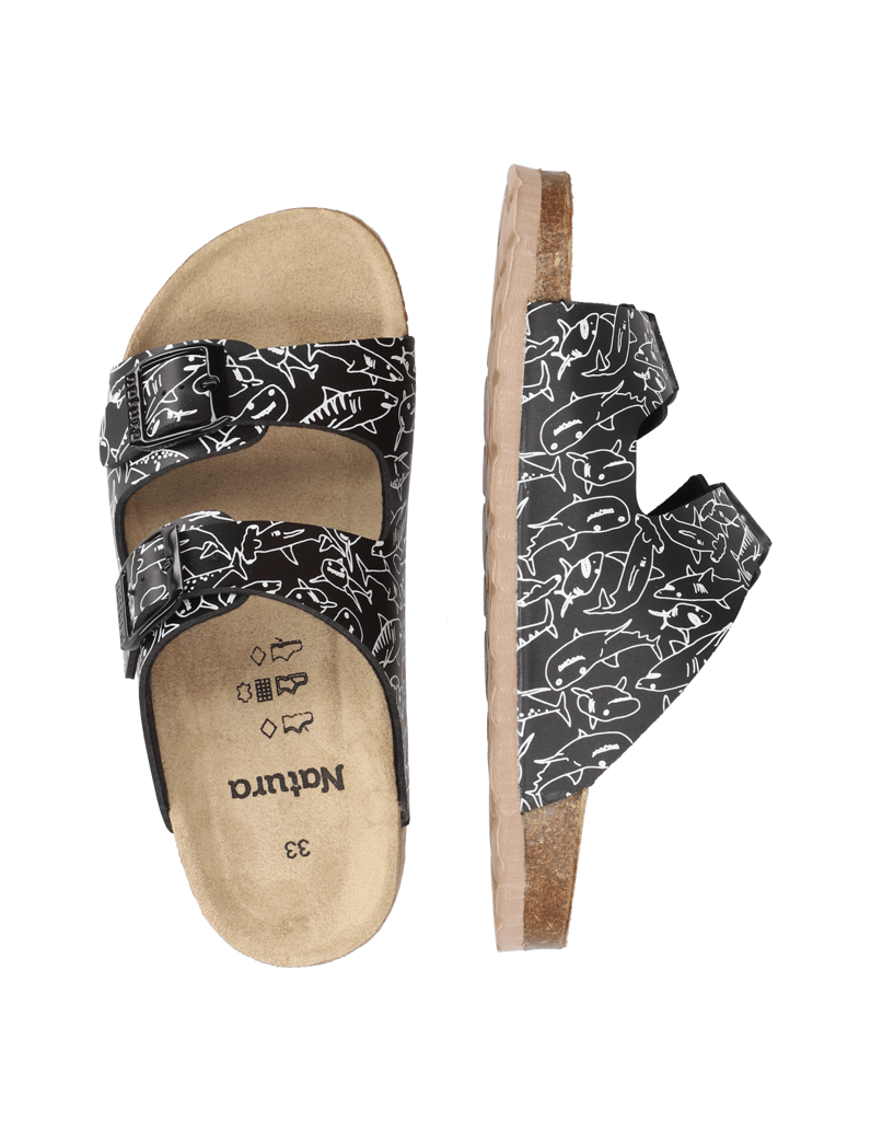 Natura-Pantoffel-schwarz