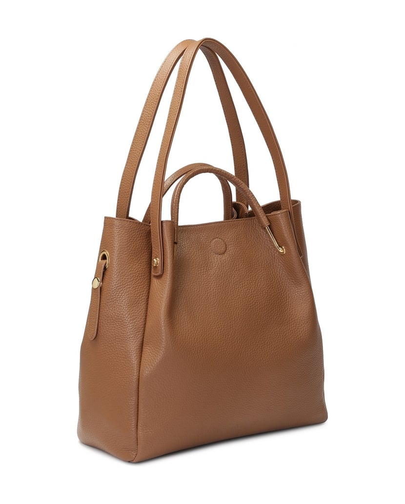 Kazar-Große-braune-Handtasche-mit-Originalgriffen-braun