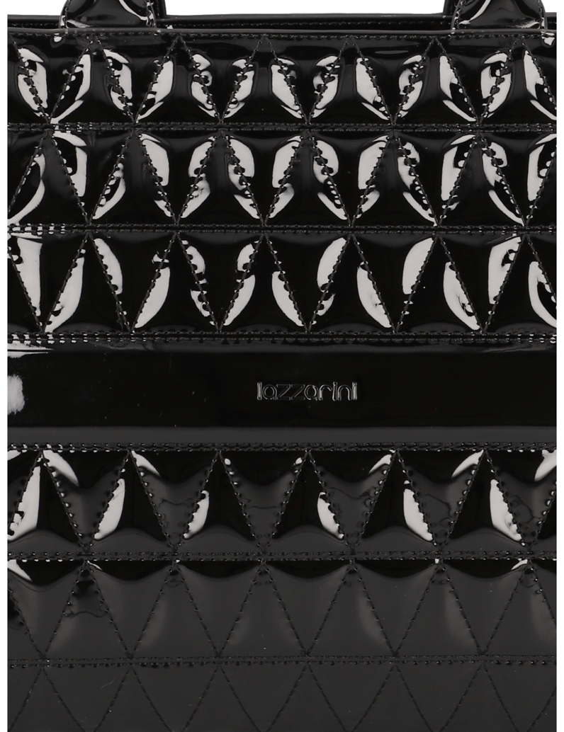 Lazzarini-Synthetik-Lack-Tasche-schwarz