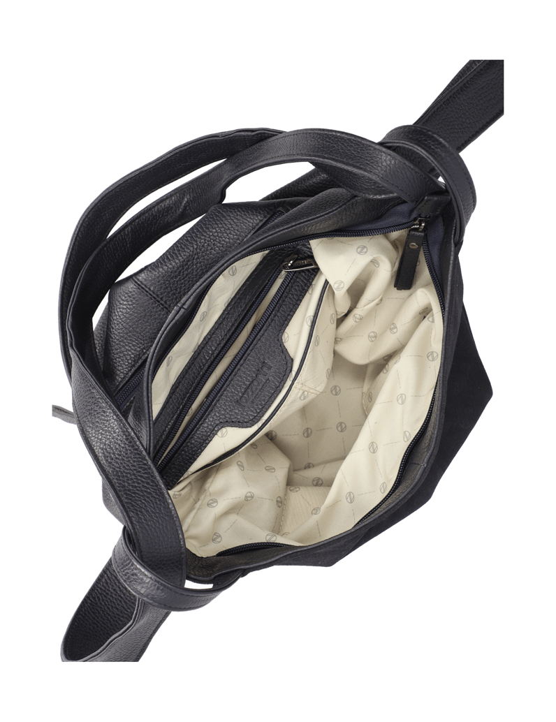 Lazzarini-Veloursleder-Hobo-Bag-schwarz