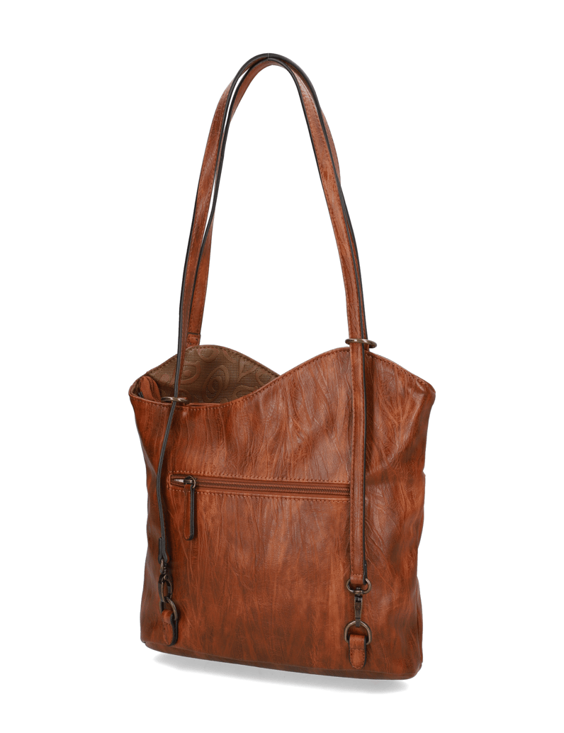 Rieker-Lederimitat-Shopper-cognac