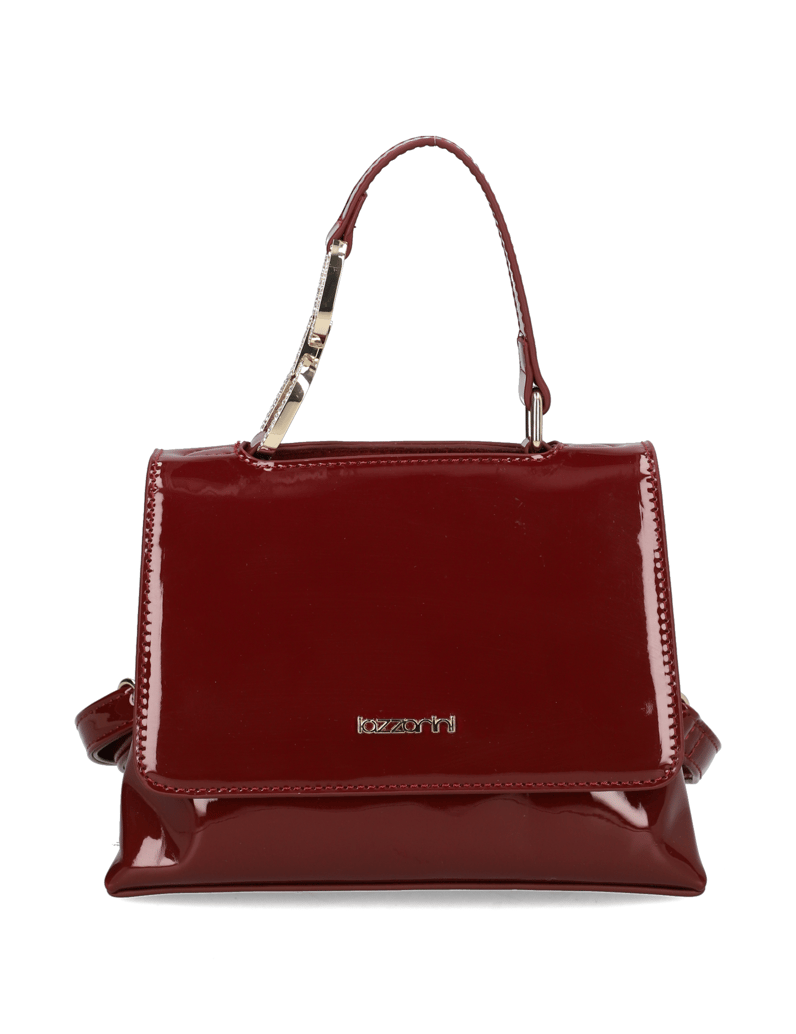 Lazzarini-Synthetik-Lack-Mini-Bag-schwarz